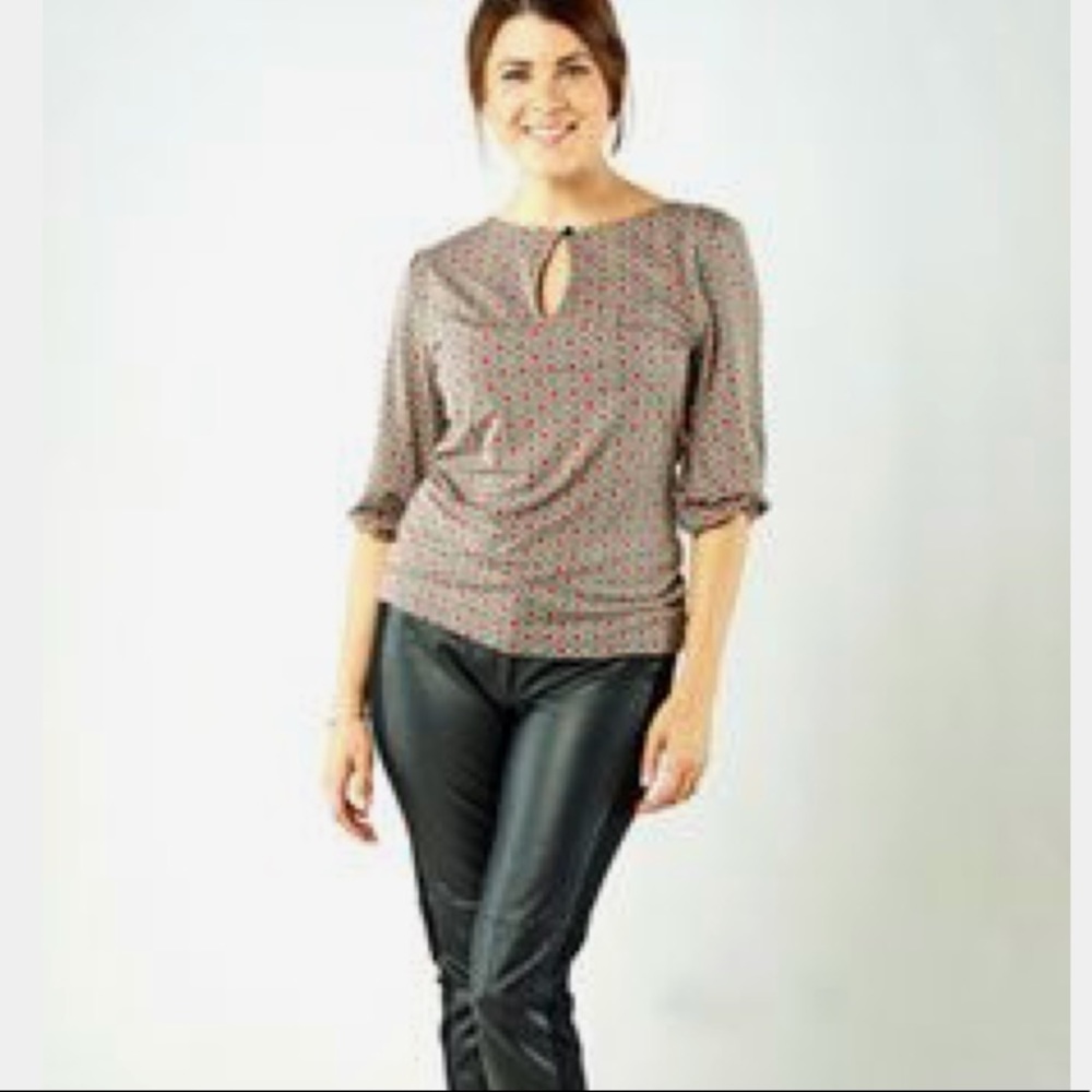 Boutique-Tracy Negoshian 3/4 slv Chelsea top